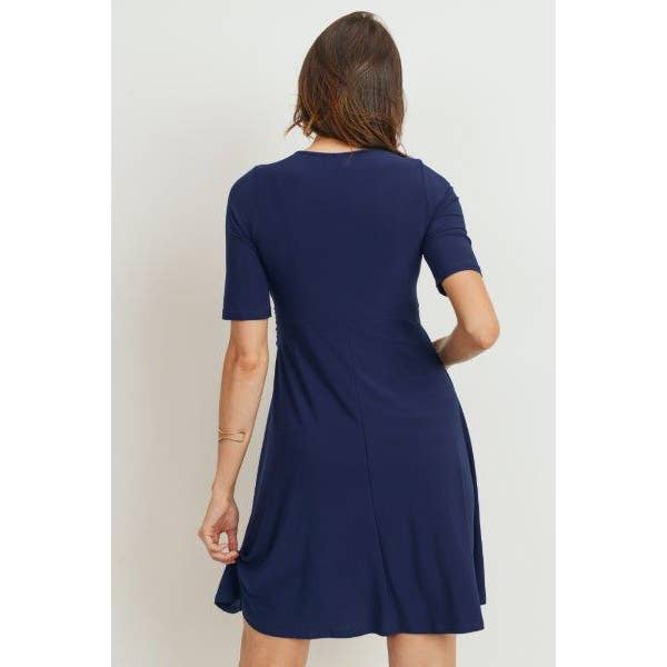 Surplice Side Tie Maternity Nursing Dress