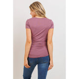 Ruched Short Sleeve Maternity T-Shirt