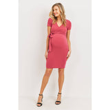 Mini Terry Maternity and Nursing Wrap Dress