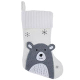 White & Gray Bear Stocking