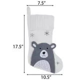 White & Gray Bear Stocking
