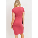 Mini Terry Maternity and Nursing Wrap Dress