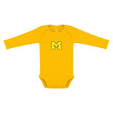 Michigan Wolverines Solid Infant Long Sleeve Bodysuit
