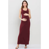 Scoop Neck Maternity Jersey Tank Top Maxi Dress