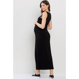 Scoop Neck Maternity Jersey Tank Top Maxi Dress