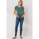 Ruched Short Sleeve Maternity T-Shirt