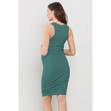 Ribbed Maternity Bodycon Tank Mini Dress
