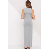 Scoop Neck Maternity Jersey Tank Top Maxi Dress