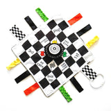 Racing Flag Baby NASCAR Tag Stroller Toy 10" x 10"