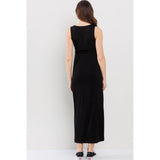 Scoop Neck Maternity Jersey Tank Top Maxi Dress
