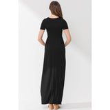 Surplice Maternity Nursing Short Sleeve Maxi Dress