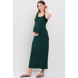 Scoop Neck Maternity Jersey Tank Top Maxi Dress