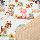 Farm Animal Minky Blanket