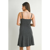 Ribbed Sleeveless Maternity Skater Dress