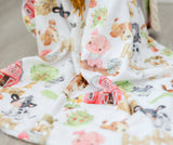 Farm Animal Minky Blanket