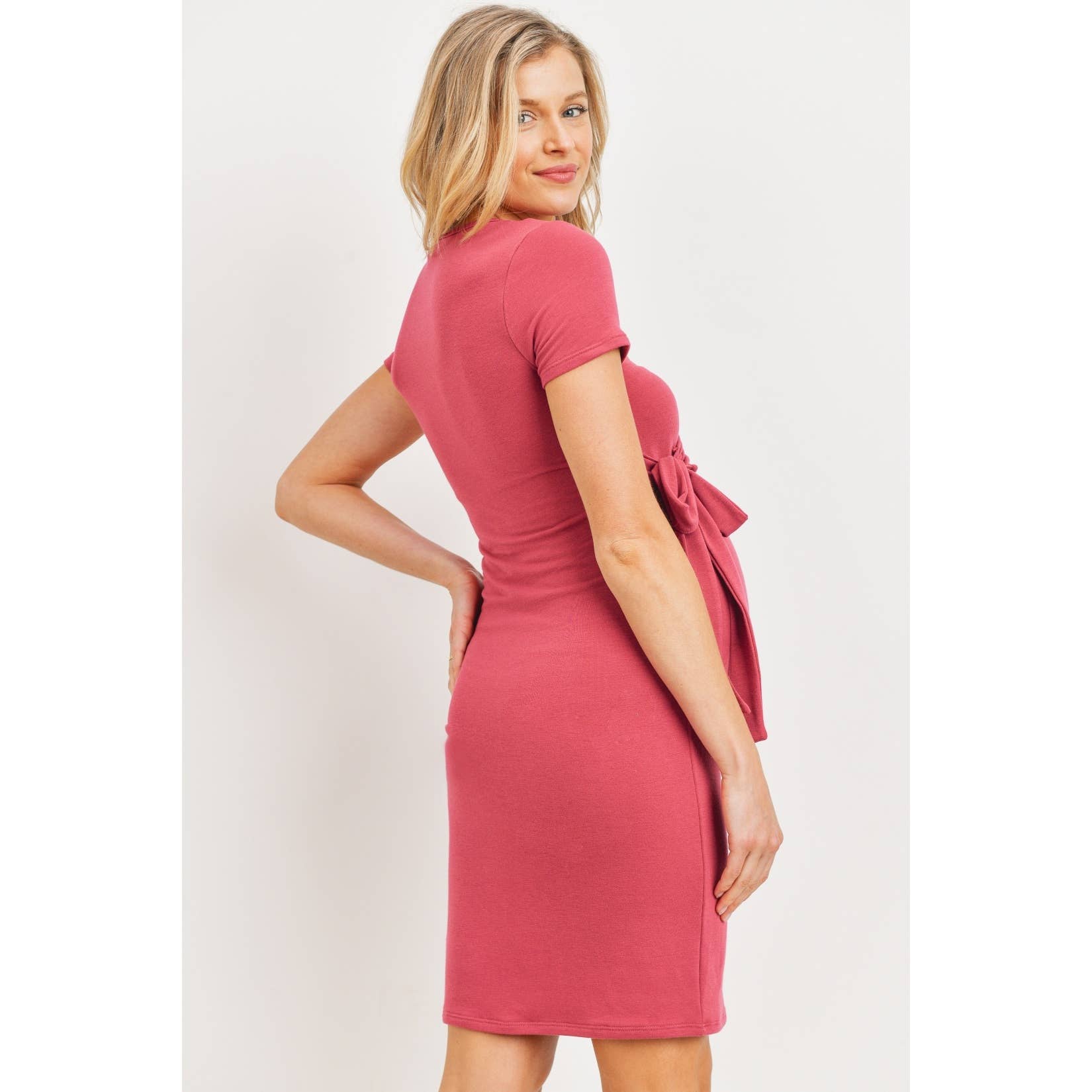 Mini Terry Maternity and Nursing Wrap Dress