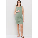 Ribbed Maternity Bodycon Tank Mini Dress