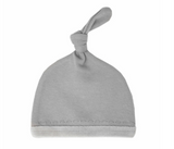 Velveteen Top Knot Hat Light Gray