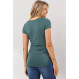 Ruched Short Sleeve Maternity T-Shirt
