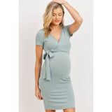 Mini Terry Maternity and Nursing Wrap Dress
