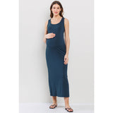 Scoop Neck Maternity Jersey Tank Top Maxi Dress