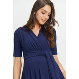 Surplice Side Tie Maternity Nursing Dress