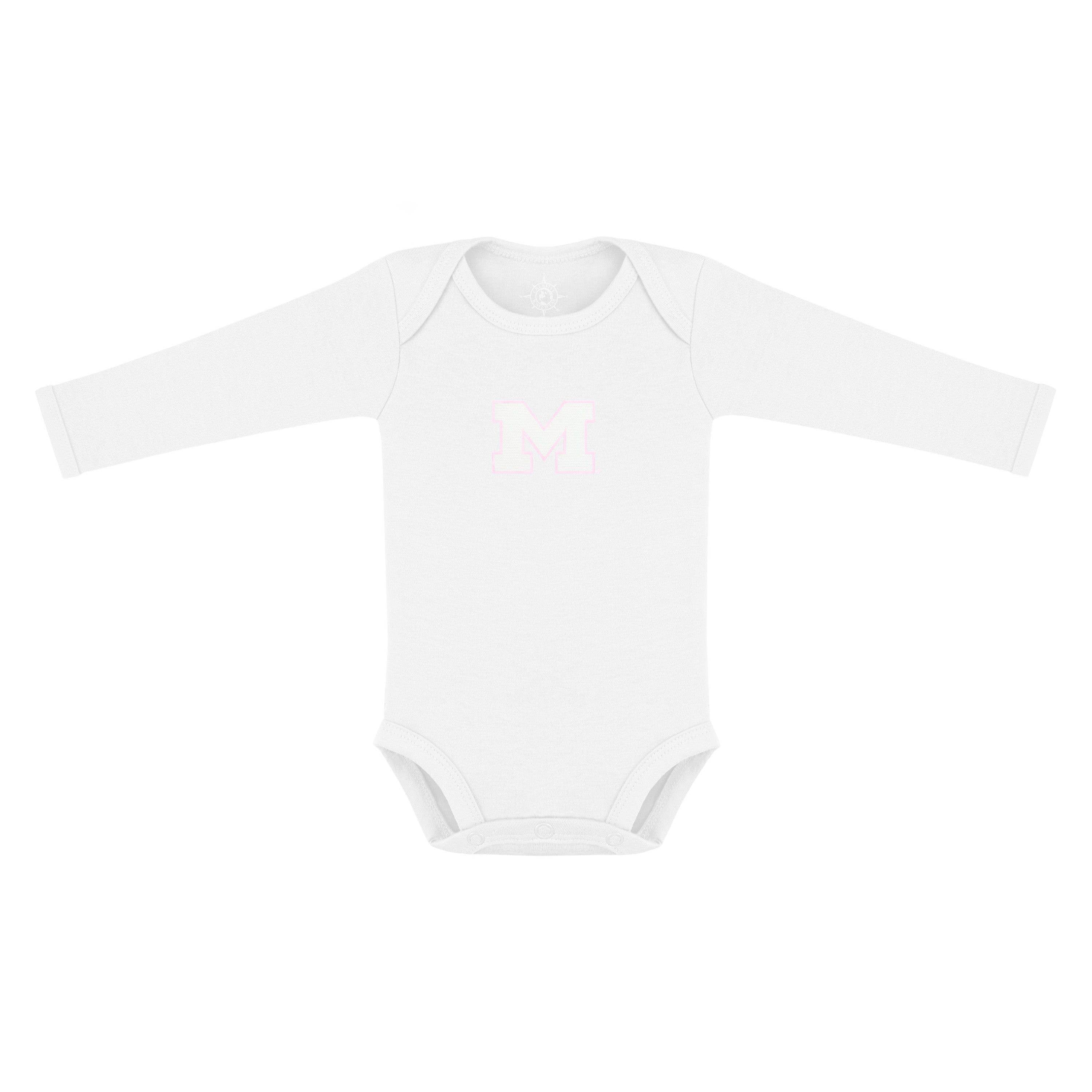 Michigan Wolverines Solid Infant Long Sleeve Bodysuit