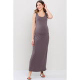 Scoop Neck Maternity Jersey Tank Top Maxi Dress