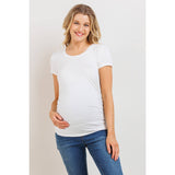 Ruched Short Sleeve Maternity T-Shirt