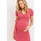 Mini Terry Maternity and Nursing Wrap Dress