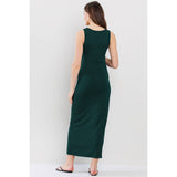 Scoop Neck Maternity Jersey Tank Top Maxi Dress