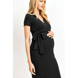 Mini Terry Maternity and Nursing Wrap Dress