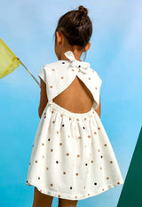 MAYORAL | Girl Embroidered Polka Dot Dress