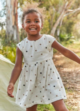 MAYORAL | Girl Embroidered Polka Dot Dress