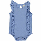 Vignette Ruffled Onesie Blue