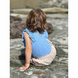 Vignette Ruffled Onesie Blue