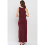 Scoop Neck Maternity Jersey Tank Top Maxi Dress