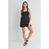 Ribbed Smocked Maternity Romper