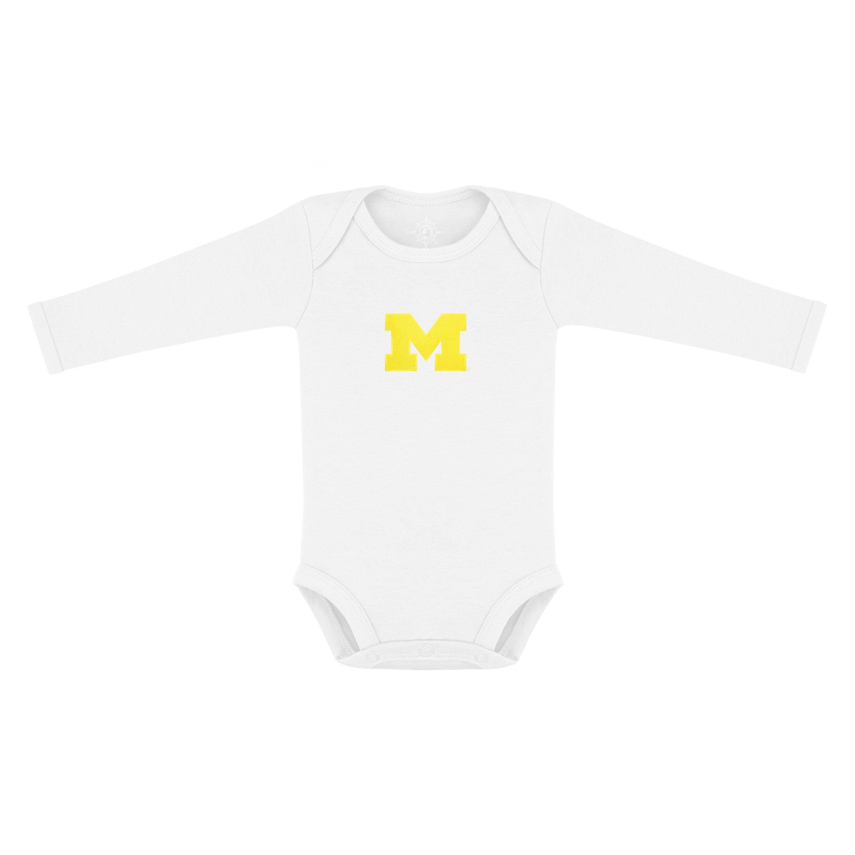 Michigan Wolverines Solid Infant Long Sleeve Bodysuit