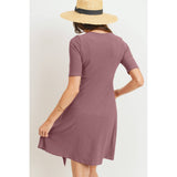 Surplice Side Tie Maternity Nursing Dress
