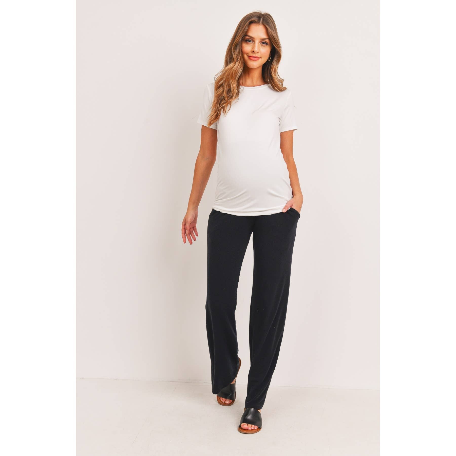 Straight Leg Maternity Terry Lounge Pants