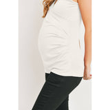 Ruched Surplice Maternity Nursing Tank Top