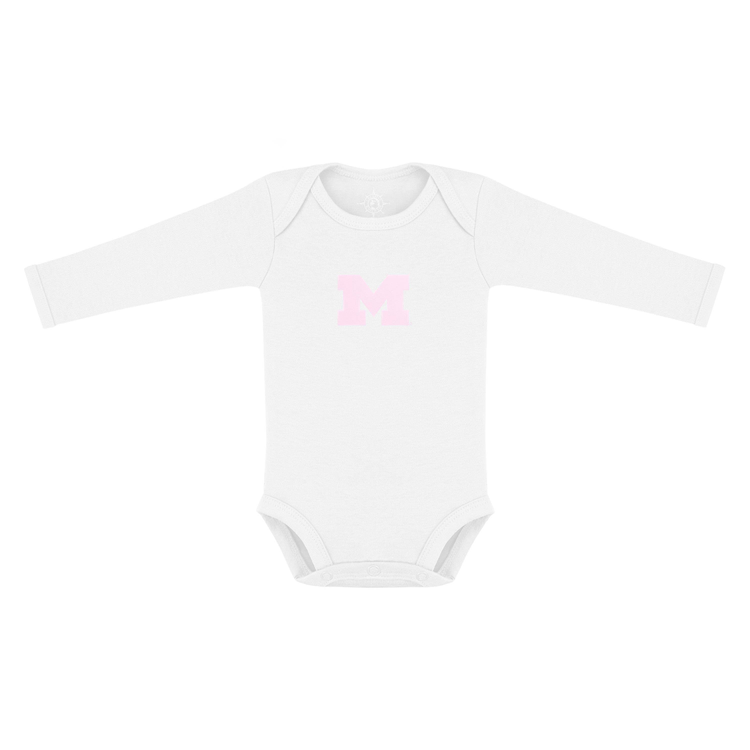 Michigan Wolverines Solid Infant Long Sleeve Bodysuit
