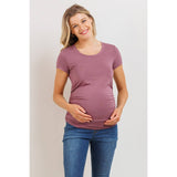 Ruched Short Sleeve Maternity T-Shirt