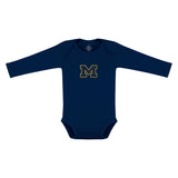 Michigan Wolverines Solid Infant Long Sleeve Bodysuit