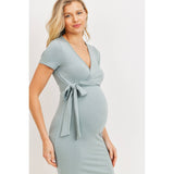 Mini Terry Maternity and Nursing Wrap Dress