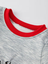 Rylee Faith Designs - Reindeer Embroidery Striped Romper