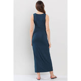 Scoop Neck Maternity Jersey Tank Top Maxi Dress