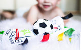 Soccer Ball Baby Learning Lovey Tag Stroller Toy 10" x 10"