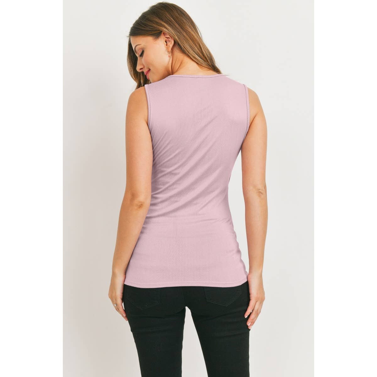 Ruched Surplice Maternity Nursing Tank Top